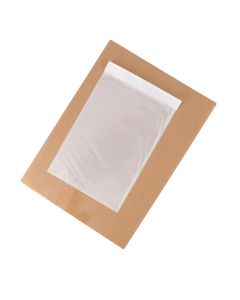 500pcs 150mm x 230mm Invoice Enclosed Sticker Pouch Doculopes Plain