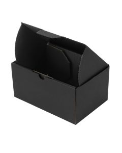 100pcs Full Black 150 x 100 x 75mm Diecut Mailing Box