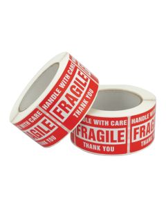 8 Rolls FRAGILE Handle With Care Label 76x51mm 4000Labels