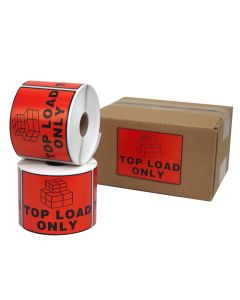 Top Load Only Labels 100x72mm Red Sticker 500pcs/Roll