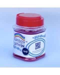 Rainbow Glitter Jar 250grams Red