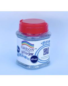 Rainbow Glitter Jar 250grams Silver