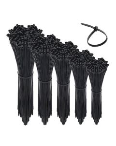1000pcs Cable Zip Ties 2.5mm x 100mm Black Nylon UV Stabilised