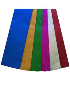 Rainbow Foil Crepe Paper 500mmx1m Assorted Pack of 6 Sheets