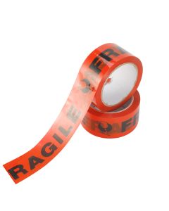36 Rolls 48mmx75m Fragile Packaging Tapes Red/Black
