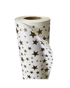 Wrapping Paper Roll 500mm X 60m Gold Star 80GSM