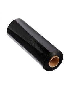 4 Rolls 25UM Black 500mm Hand Stretch Film Cast Pallet Wrap 4.6kg/roll