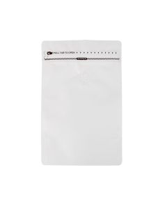 250G White Coffee Bag 140um Air Degassing Valve 100pcs