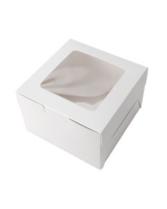 Patisserie Square Window Cake Box 10x10x4 inch