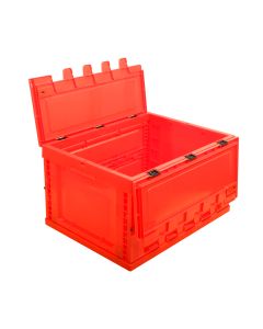 Folding Storage Box Workshop Container 53L Red 5pcs