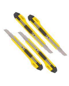 10pcs Plastic Cutter Safety Knife 9mm Yellow