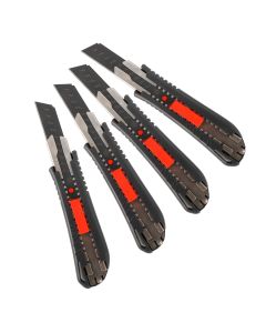 10pcs Plastic Cutter Safety Knife 18mm Black
