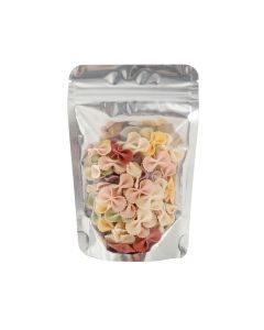 500x Stand Up Pouches Clear Front with Foil Back 100x150mm 130um