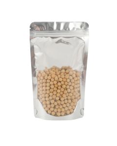 500x Stand Up Pouches Clear Front with Foil Back 120x200mm 130um