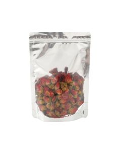 500x Stand Up Pouches Clear Front with Foil Back 160x240mm 130um