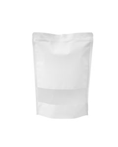 300x White Stand Up Pouches with Window-Coated-200x300mm 130um