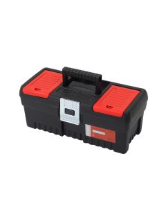 Plastic Black Tool Box with Metal Latches 355x165x145mm