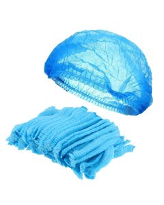 1000pcs Blue Disposable Berets Crimped 21″ Caps