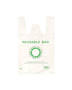 Large Reusable Plastic Carry Bag 40um 500/Ctn