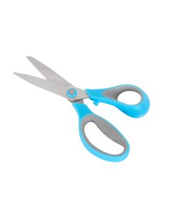 12x Blue Soft Grip 14cm Scissors 1.4mm Blade