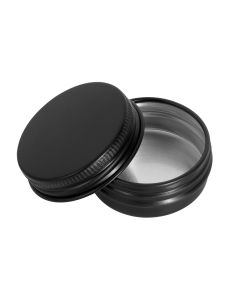 15ML BLACK Aluminium Tin Jar Base & Lid Screw Cap 100 per carton