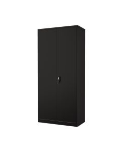 Black Steel Storage Cupboard Lockable Cabinet 2100x905x460mm
