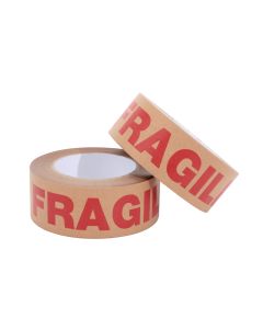36Rolls Kraft Paper FRAGILE Waterless Packaging Tape 48mm x 50m