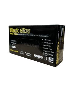 Black Nitro Powder Free Examination Nitrile Heavy Duty Gloves-XLARGE 1000/ctn