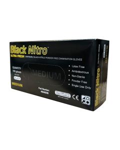 Black Nitro Powder Free Examination Nitrile Heavy Duty Gloves-MEDIUM 1000/ctn
