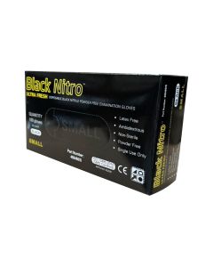 Black Nitro Powder Free Examination Nitrile Heavy Duty Gloves-SMALL 1000/ctn