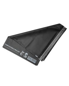 500pcs Black Compostable Satchels 310x405mm 65Mic
