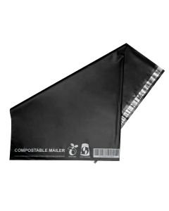 200pcs Black Compostable Satchels 450x600mm 65Mic
