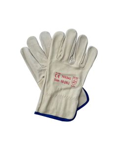 Beige Riggers Leather Work Gloves Size XLarge