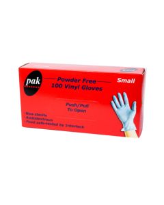 Vinyl Gloves Powder Free Blue Small Carton of 1000