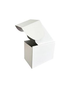 100pcs Full White 125 x 115 x 100mm Diecut Flat Mailing Box