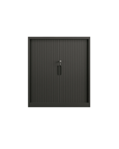 Steel Tambour Storage Box Black Cupboard 1016x900x473mm