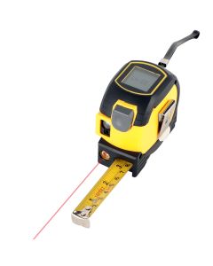 3 in 1 Laser Rangefinder 5m Tape Measure Ruler LCD Display