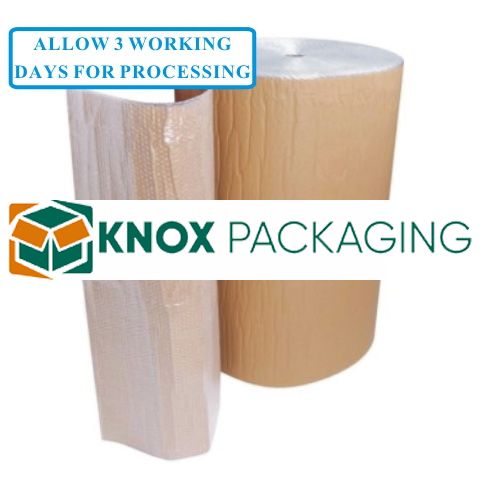 1500mm Kraft Backed Bubble Wrap 70gsm