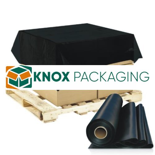 LDPE Black Pallet Cap Perforated 1680mm x 1680mm 17um 250 Sheets